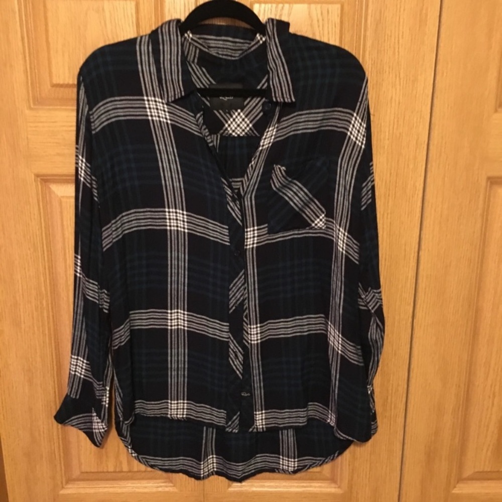Rails plaid button down